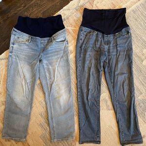 GAP Maternity Jeans SET OF 2! Best Girlfriend and Cheeky Straight - Size 6 (28R)